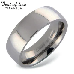 Beat of Love, titaanisormus 7 mm, kiiltävä pinta
