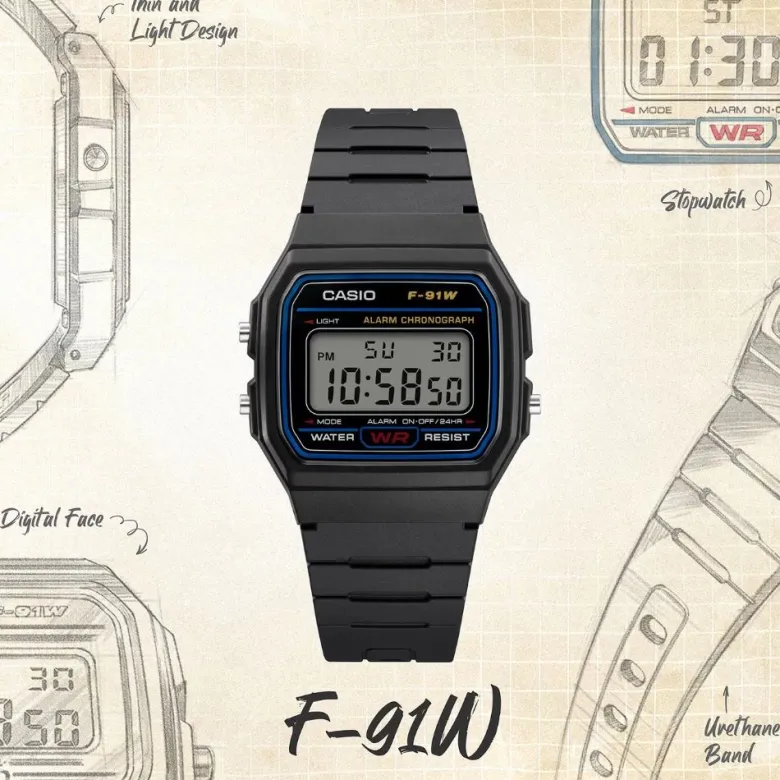 Casio Collection F-91W-1YEG