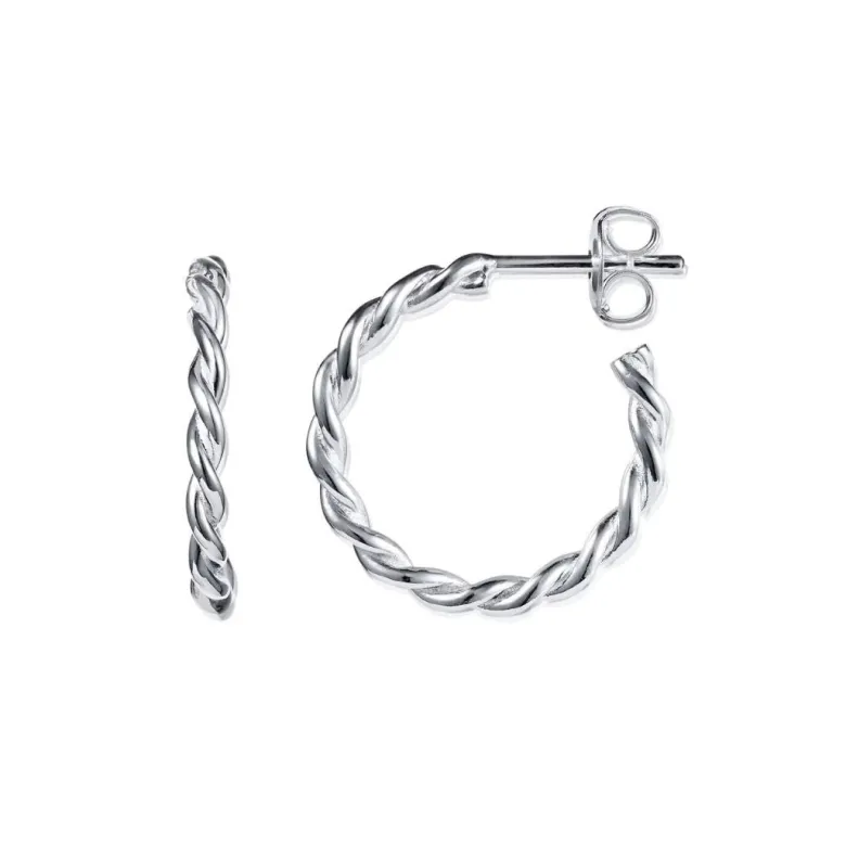 Efva Attling Little Wrapped Hoops korvakorut, hopeaa