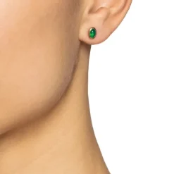 Efva Attling Love Bead korvakorut, keltakultaa ja vihreä akaatti