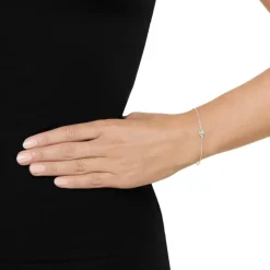Efva Attling Love Bead rannekoru, hopea ja vihreä kvartsi
