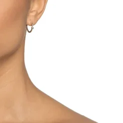 Efva Attling Micro Blink Hoops korvakorut, hopea ja vihreä smaragdi