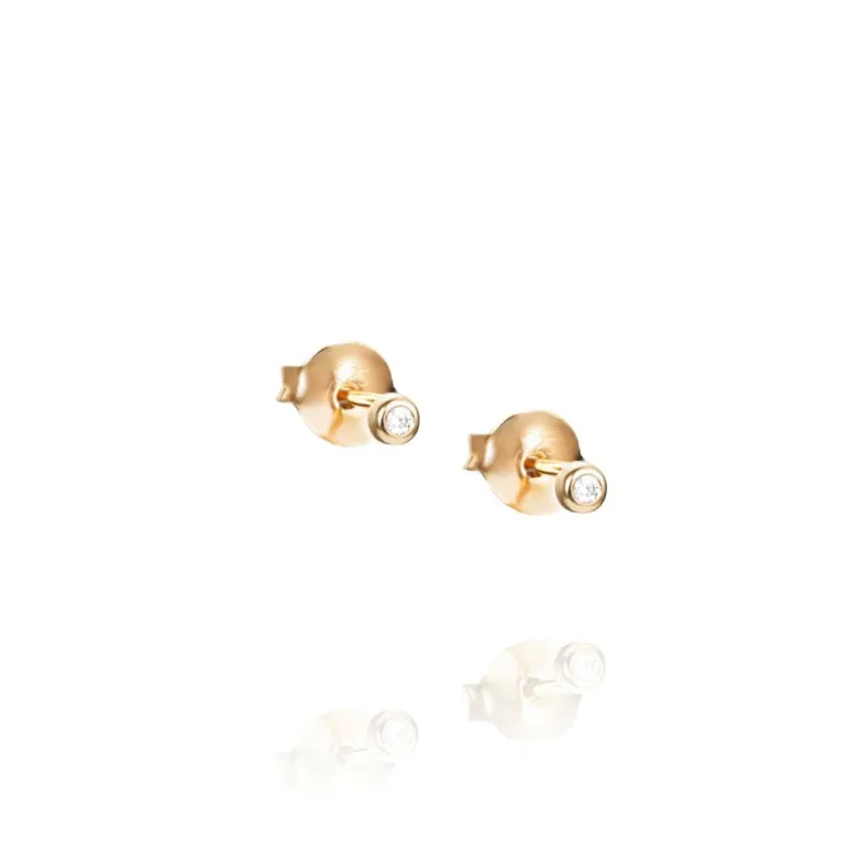 Efva Attling My first diamond studs korvakorut, keltakultaa timanteilla
