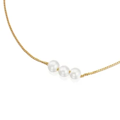 Efva Attling My Little Pearl rannekoru, keltakultaa makeanvedenhelmillä