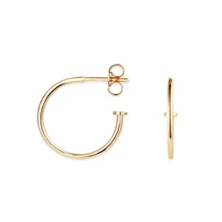 Efva Attling 101 Plain Hoops korvakorut, keltakultaa