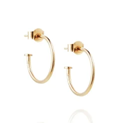 Efva Attling 101 Plain Hoops korvakorut, keltakultaa