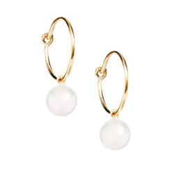 Efva Attling Pop Pearls Hoops korvakorut, keltakulta ja makeanvedenhelmi