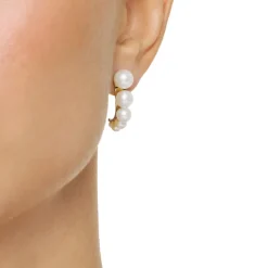 Efva Attling Strings of Pearls Hoops korvakorut, kullattua hopeaa