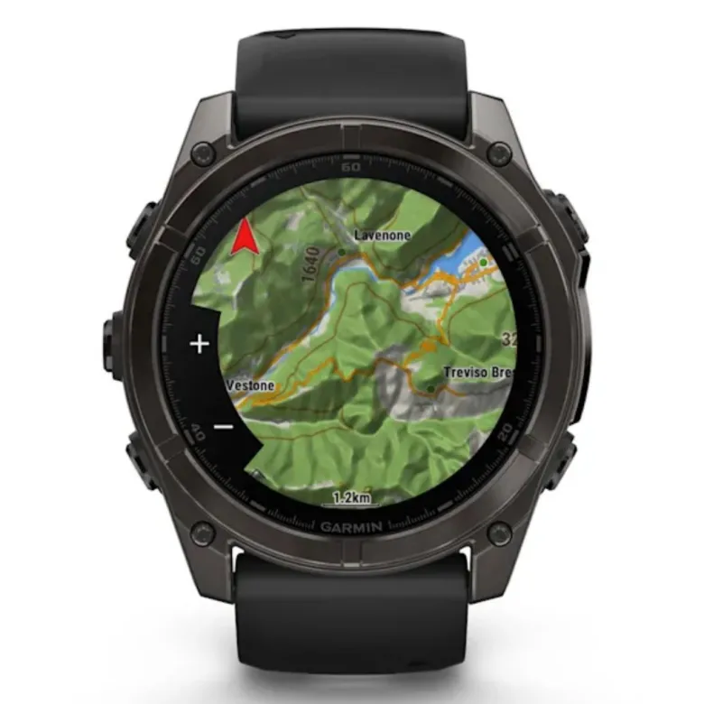 Garmin Fenix 8, 51 mm Amoled Sapphire, hiilenharmaa titaani ja musta, älykello 010-02905-21
