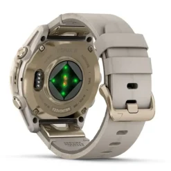 Garmin Fenix 8, 43mm Amoled Sapphire, vaalea kulta ja kalkkikivenvärinen nahkahihna, älykello 010-02903-40