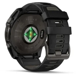 Garmin Fenix 8, 51mm Solar Sapphire, hiilenharmaa DLC-titaani ja musta, älykello 010-02907-11