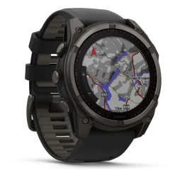 Garmin Fenix 8, 51mm Solar Sapphire, hiilenharmaa DLC-titaani ja musta, älykello 010-02907-11