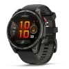 Garmin Fenix 8 Pro Amoled 47mm LTE Sapphire, hiilenharmaa titaani ja musta ranneke, älykello 010-03198-01