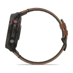 Garmin Fenix 8 Pro Amoled 51mm LTE Sapphire, titaani ja ruskea nahkaranneke, älykello 010-03199-40