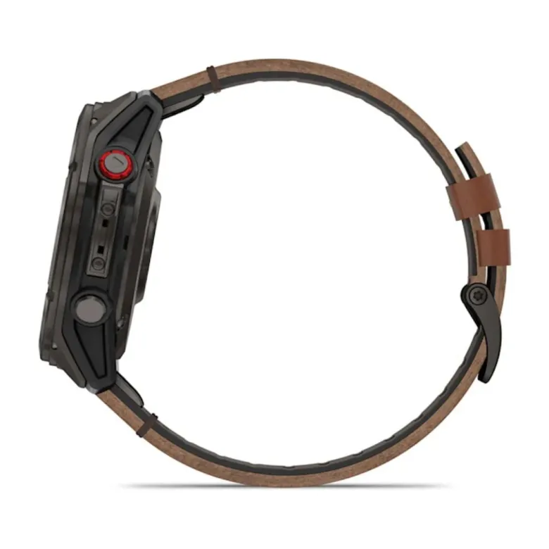 Garmin Fenix 8 Pro Amoled 51mm LTE Sapphire, titaani ja ruskea nahkaranneke, älykello 010-03199-40