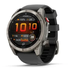 Garmin Fenix 8 Pro Amoled 51mm LTE Sapphire, grafiitinharmaa titaani ja musta ranneke, älykello 010-03199-11