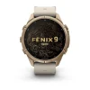 Garmin Fenix 9 Pro inReach AMOLED, 43mm, kullanvärinen titaani ja luunharmaa nahkaranneke, älykello 010-04335-41