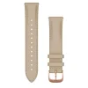 Garmin hiekanvärinen Quick release -nahkaranneke 20mm, pikakiinnitys, 010-12924-21