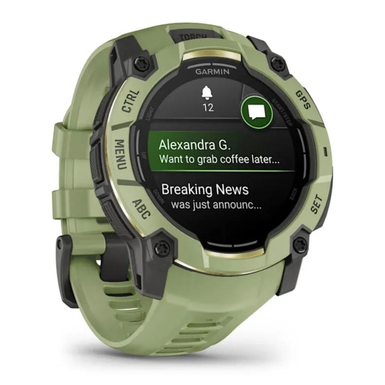 Garmin Instinct 3 AMOLED, 50mm, saniaisenvihreä, GPS-älykello 010-03020-02