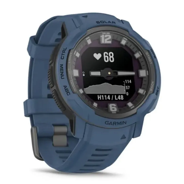Garmin Instinct Crossover Solar, Tidal Blue, GPS-hybridiälykello 010-02730-02