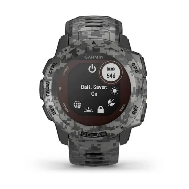 Garmin Instinct Solar Graphite Camo maastokuvio älykello 010-02293-05