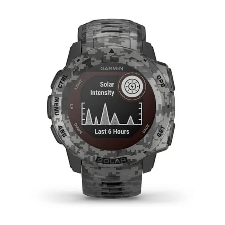 Garmin Instinct Solar Graphite Camo maastokuvio älykello 010-02293-05