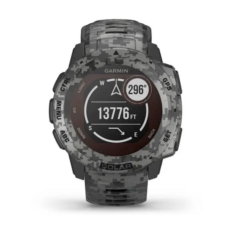 Garmin Instinct Solar Graphite Camo maastokuvio älykello 010-02293-05
