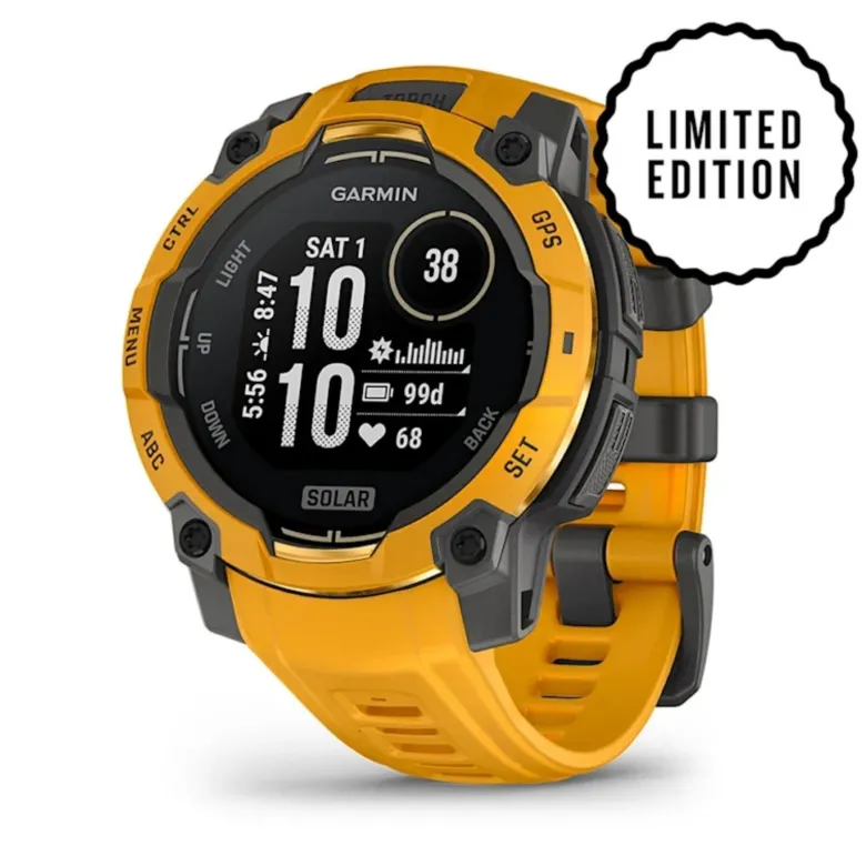 Garmin Instinct 3 Solar, 45mm, auringonkeltainen, GPS-älykello 010-02934-02