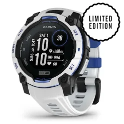Garmin Instinct 3 Solar, 45mm, vaaleanharmaa ja sähkönsininen, GPS-älykello 010-02934-03