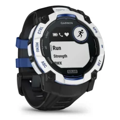 Garmin Instinct 3 Solar, 50mm, vaaleanharmaa, musta ja sähkönsininen, GPS-älykello, 010-02935-03