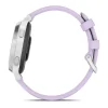 Garmin Lily 2 Active, hopea ja vaaleanvioletti silikonihihna, 010-02891-01