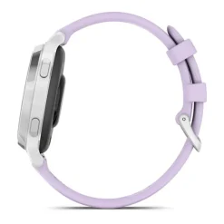 Garmin Lily 2 Active, hopea ja vaaleanvioletti silikonihihna, 010-02891-01