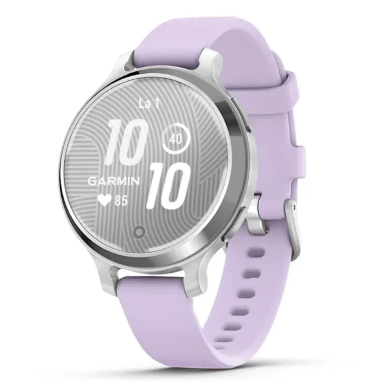 Garmin Lily 2 Active, hopea ja vaaleanvioletti silikonihihna, 010-02891-01