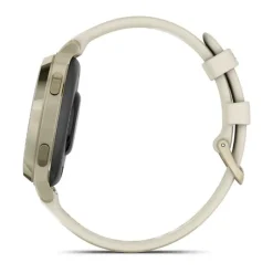 Garmin Lily 2 Active, vaalea kulta ja luunvalkoinen silikonihihna, 010-02891-00