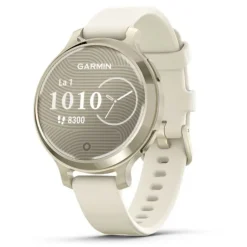 Garmin Lily 2 Active, vaalea kulta ja luunvalkoinen silikonihihna, 010-02891-00