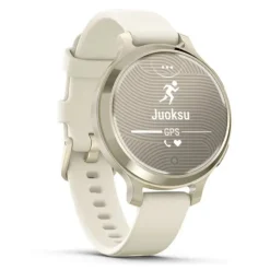 Garmin Lily 2 Active, vaalea kulta ja luunvalkoinen silikonihihna, 010-02891-00