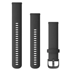 Garmin musta Quick release -silikoniranneke 20mm, pikakiinnitys, 010-12932-11