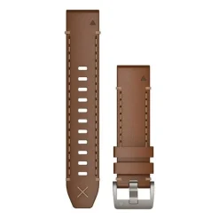 Garmin QuickFit 22mm ranneke, Ruskeaa italialaista lehmännahkaa 010-12738-04