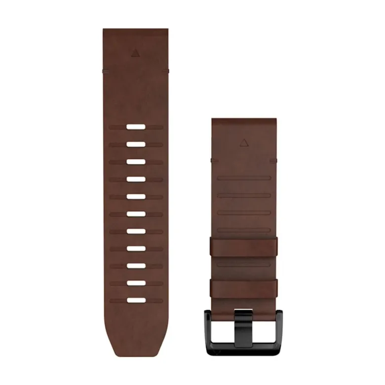 Garmin QuickFit nahkaranneke 26mm, saksanpähkinänruskea, 010-14508-20