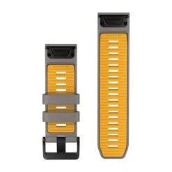 Garmin QuickFit silikoniranneke 26mm, hopeanharmaa/oranssi, 010-14508-02