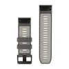 Garmin QuickFit silikoniranneke 26mm, kivenharmaa/hopeanharmaa, 010-14510-00