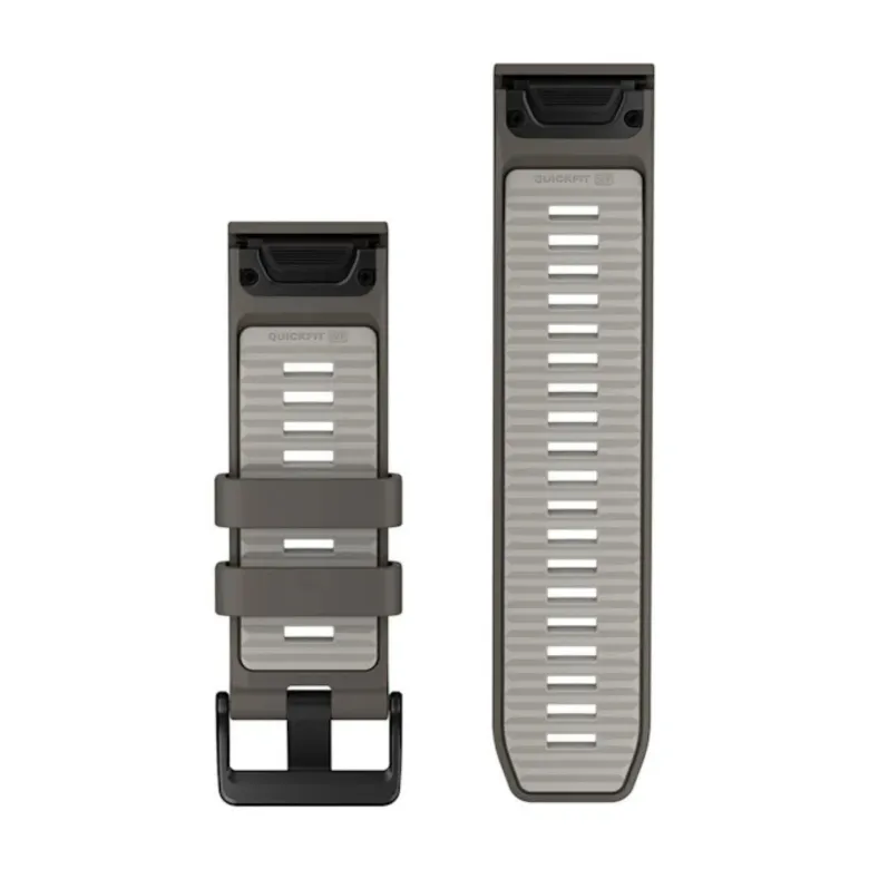 Garmin QuickFit silikoniranneke 26mm, kivenharmaa/hopeanharmaa, 010-14510-00