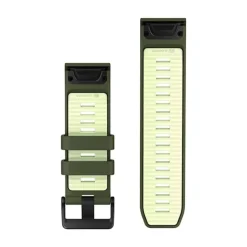 Garmin QuickFit silikoniranneke 26mm, oliivinvihreä/limenvihreä, 010-14508-01