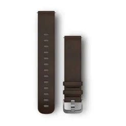 Garmin Quick release -nahkaranneke 20mm, pikakiinnitys, tummanruskea, 010-12691-01