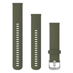 Garmin sammaleenvihreä Quick release -silikoniranneke 20mm, pikakiinnitys, 010-12924-11