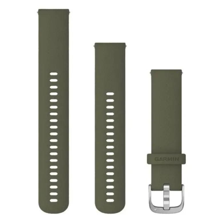 Garmin sammaleenvihreä Quick release -silikoniranneke 20mm, pikakiinnitys, 010-12924-11