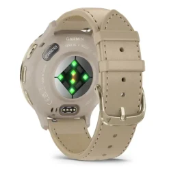 Garmin Venu 3S kullanväri ja viileän harmaa nahkaranneke, Amoled GPS-älykello 010-02785-55