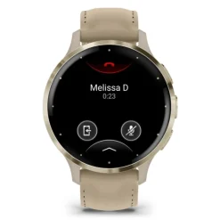 Garmin Venu 3S kullanväri ja viileän harmaa nahkaranneke, Amoled GPS-älykello 010-02785-55