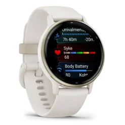 Garmin Vivoactive 5, vaalea kulta ja norsunluunvalkoinen, 42 mm, Amoled monilajiälykello 010-02862-11