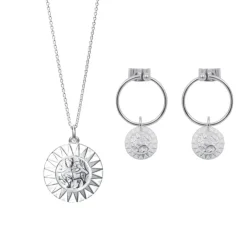 Kalevala Amuletti Aurinkoleijona lahjasetti, hopea
